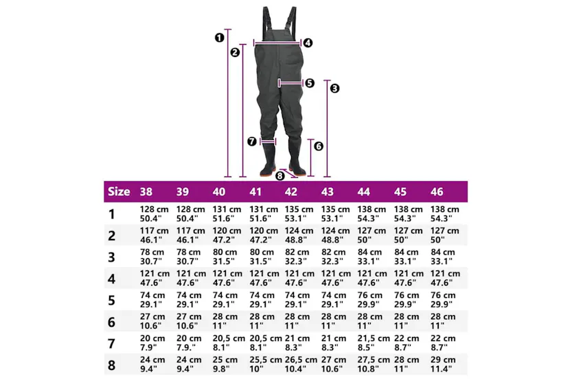 Vidaxl Chest Waders With Boots Dark Green Size 40 Vidaxl Chest Waders With Boots Dark Green Size 40