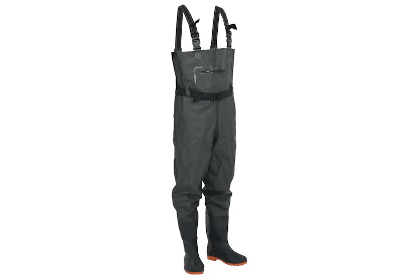 Vidaxl Chest Waders With Boots And Belt Dark Green Size 45 Vidaxl Chest Waders With Boots And Belt Dark Green Size 45