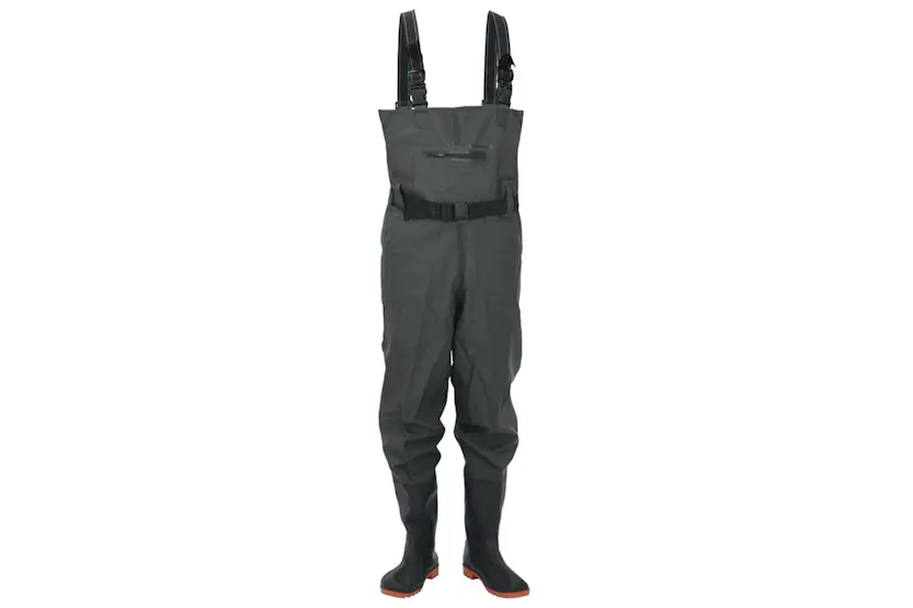 Vidaxl Chest Waders With Boots And Belt Dark Green Size 45 Vidaxl Chest Waders With Boots And Belt Dark Green Size 45