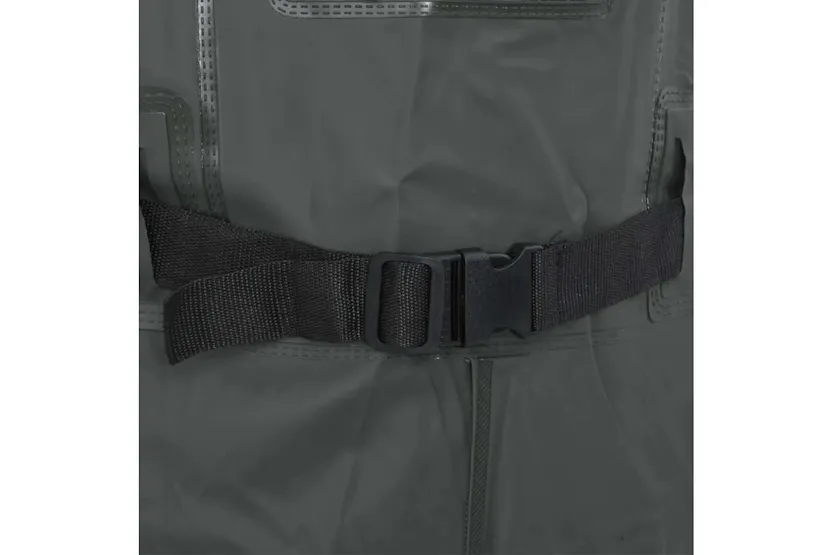 Vidaxl Chest Waders With Boots And Belt Dark Green Size 45 Vidaxl Chest Waders With Boots And Belt Dark Green Size 45