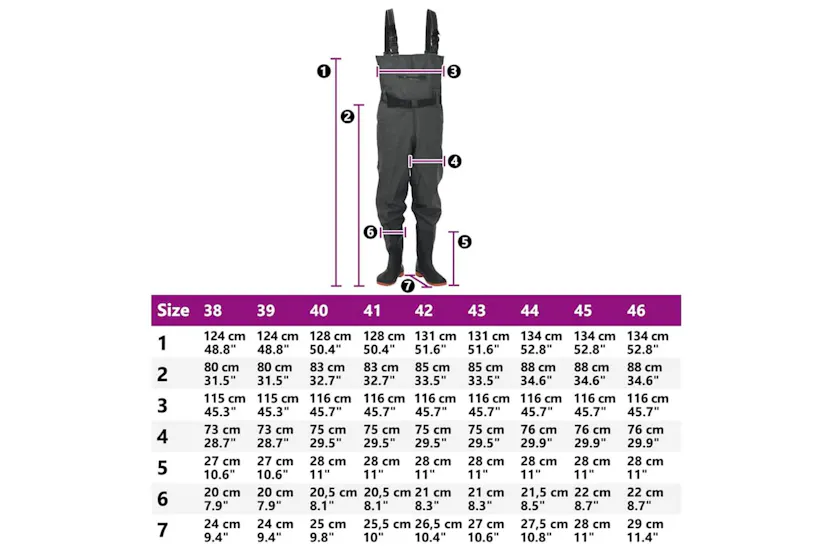 Vidaxl Chest Waders With Boots And Belt Dark Green Size 45 Vidaxl Chest Waders With Boots And Belt Dark Green Size 45