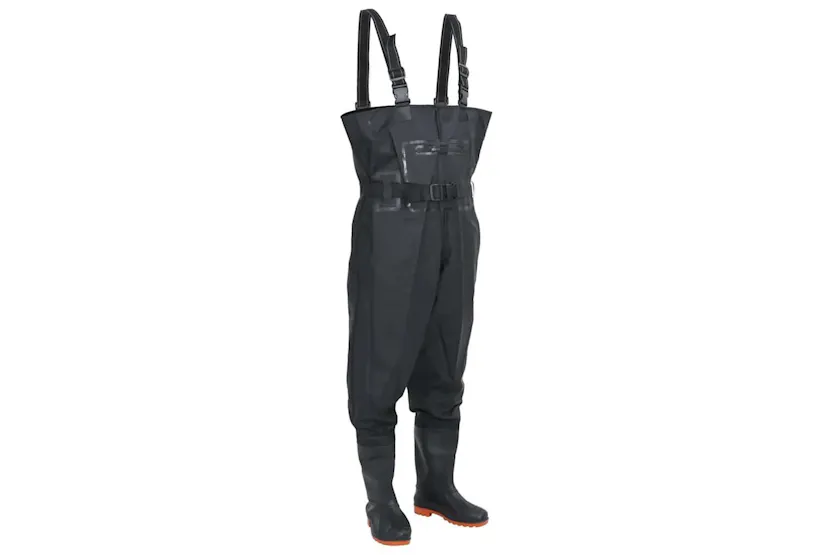 Vidaxl Chest Waders With Boots And Belt Black Size 41 Vidaxl Chest Waders With Boots And Belt Black Size 41