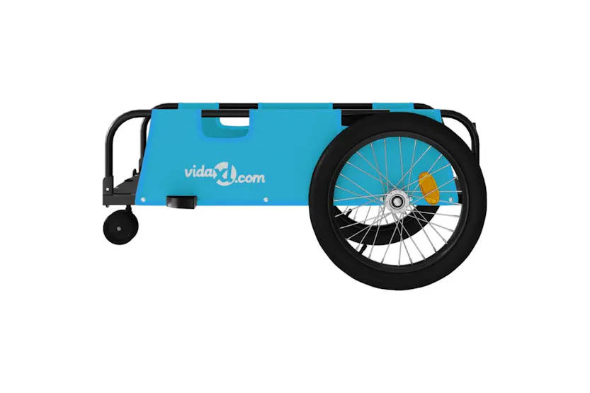 Vidaxl Bike Trailer Blue And Black Oxford Fabric And Iron Vidaxl Bike Trailer Blue And Black Oxford Fabric And Iron