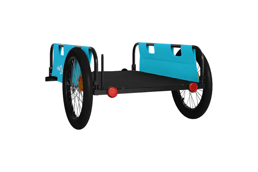 Vidaxl Bike Trailer Blue And Black Oxford Fabric And Iron Vidaxl Bike Trailer Blue And Black Oxford Fabric And Iron