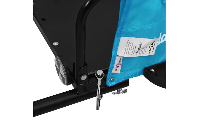 Vidaxl Bike Trailer Blue And Black Oxford Fabric And Iron Vidaxl Bike Trailer Blue And Black Oxford Fabric And Iron