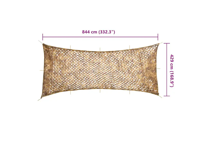 Vidaxl Camouflage Net With Storage Bag 844x429 Cm Sand Vidaxl Camouflage Net With Storage Bag 844x429 Cm Sand