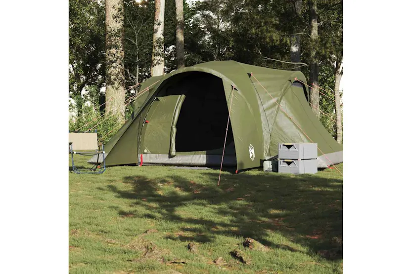 Vidaxl Family Tent Dome 6-person Olive Green Waterproof Vidaxl Family Tent Dome 6-person Olive Green Waterproof