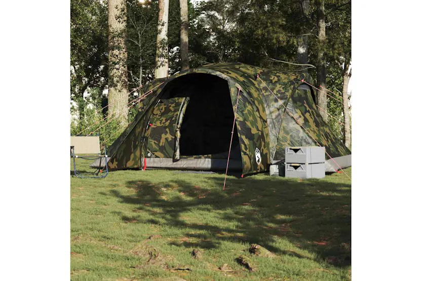 Vidaxl Family Tent Dome 6-person Camouflage Waterproof Vidaxl Family Tent Dome 6-person Camouflage Waterproof