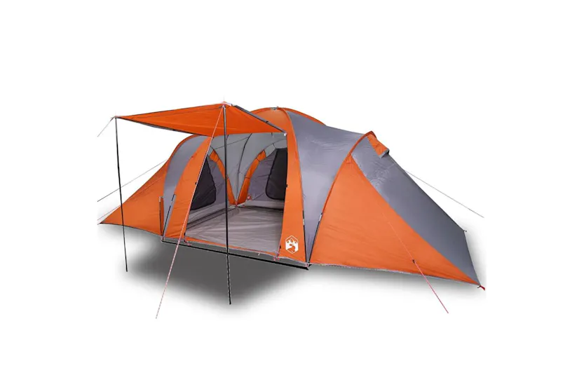 Vidaxl Family Tent Dome 6-person Grey And Orange Waterproof Vidaxl Family Tent Dome 6-person Grey And Orange Waterproof