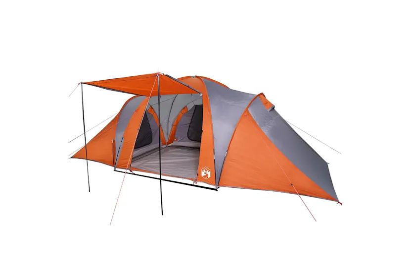Vidaxl Family Tent Dome 6-person Grey And Orange Waterproof Vidaxl Family Tent Dome 6-person Grey And Orange Waterproof