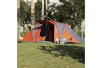 Vidaxl Family Tent Dome 6-person Grey And Orange Waterproof Vidaxl Family Tent Dome 6-person Grey And Orange Waterproof