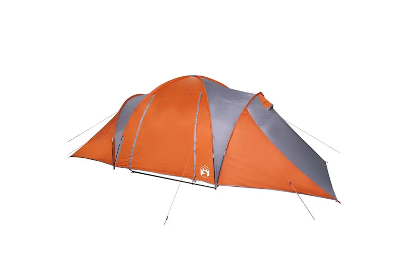 Vidaxl Family Tent Dome 6-person Grey And Orange Waterproof Vidaxl Family Tent Dome 6-person Grey And Orange Waterproof