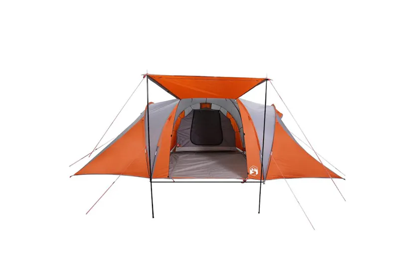 Vidaxl Family Tent Dome 6-person Grey And Orange Waterproof Vidaxl Family Tent Dome 6-person Grey And Orange Waterproof