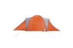 Vidaxl Family Tent Dome 6-person Grey And Orange Waterproof Vidaxl Family Tent Dome 6-person Grey And Orange Waterproof