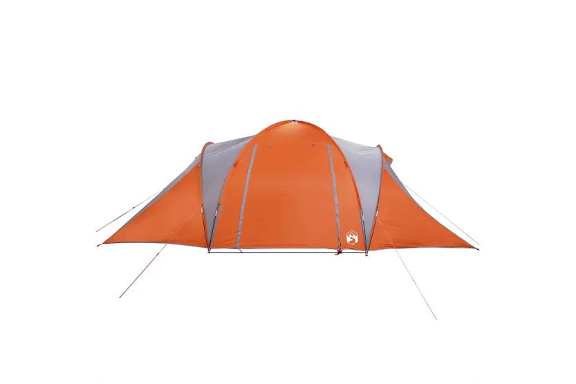 Vidaxl Family Tent Dome 6-person Grey And Orange Waterproof Vidaxl Family Tent Dome 6-person Grey And Orange Waterproof