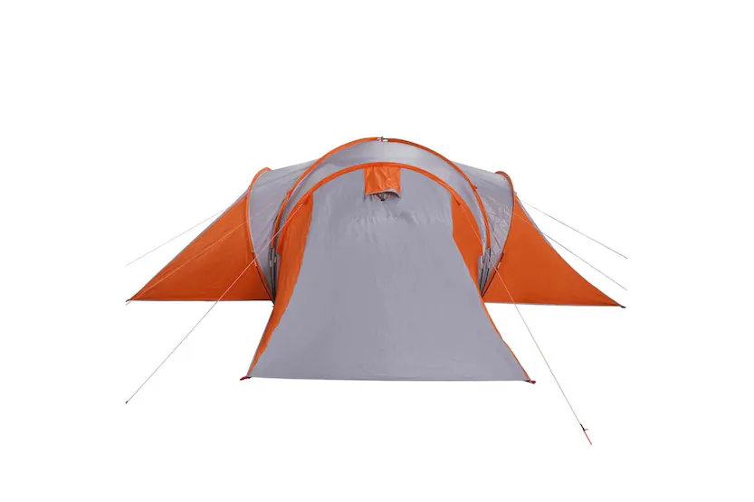 Vidaxl Family Tent Dome 6-person Grey And Orange Waterproof Vidaxl Family Tent Dome 6-person Grey And Orange Waterproof