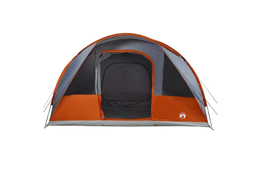 Vidaxl Camping Tent Tunnel 5-person Grey And Orange Waterproof Vidaxl Camping Tent Tunnel 5-person Grey And Orange Waterproof