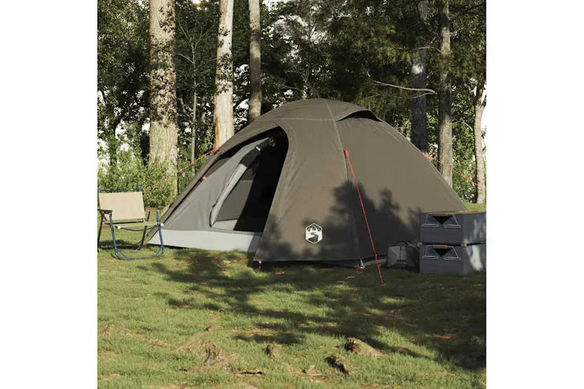 Vidaxl Camping Tent Dome 4-person Brown Waterproof Vidaxl Camping Tent Dome 4-person Brown Waterproof