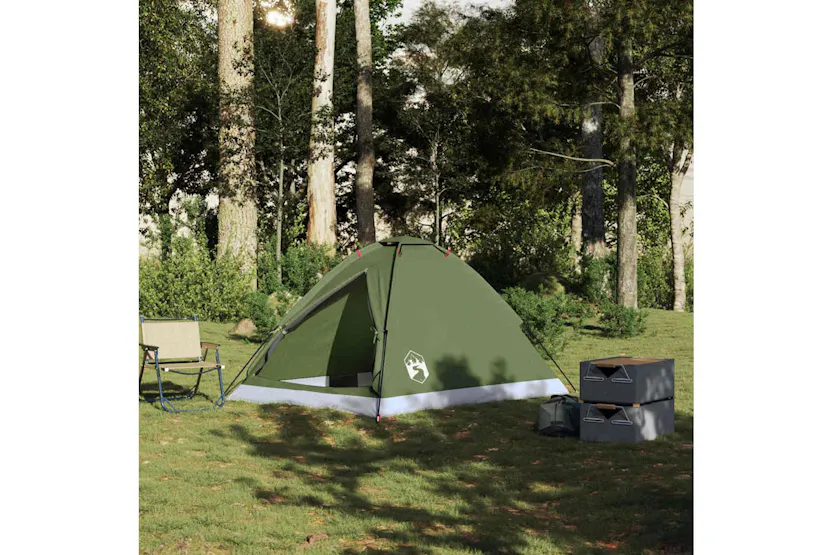 Vidaxl Camping Tent Dome 2-person Olive Green Waterproof Vidaxl Camping Tent Dome 2-person Olive Green Waterproof