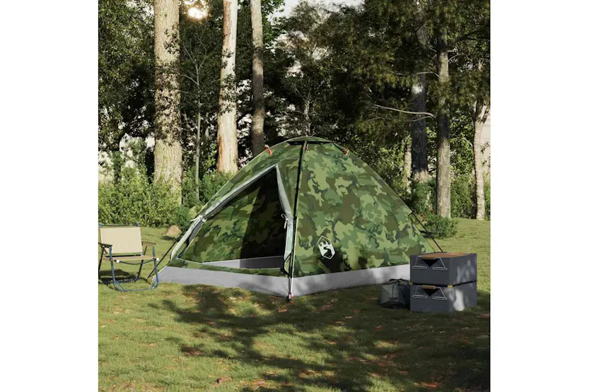 Vidaxl Camping Tent Dome 4-person Camouflage Waterproof Vidaxl Camping Tent Dome 4-person Camouflage Waterproof