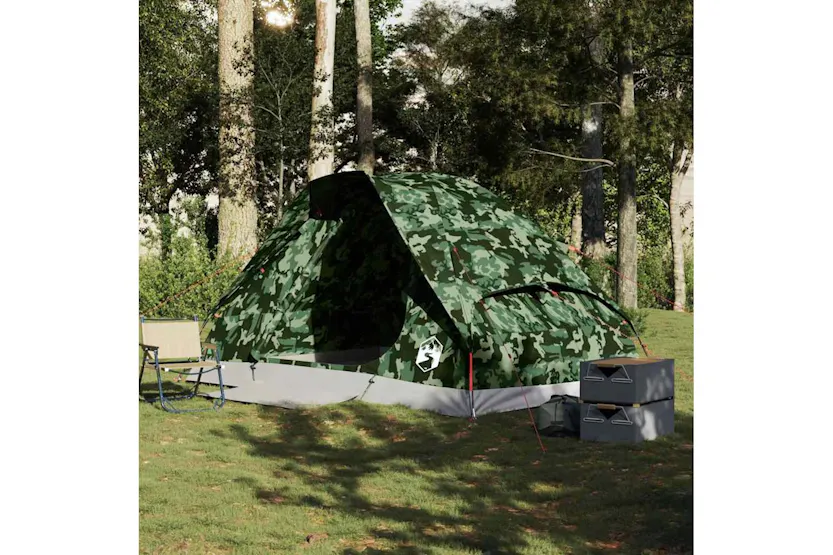 Vidaxl Camping Tent Dome 4-person Camouflage Waterproof Vidaxl Camping Tent Dome 4-person Camouflage Waterproof