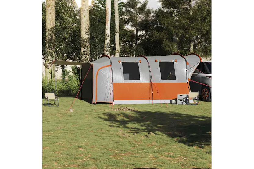 Vidaxl Car Tent 4-person Grey And Orange Waterproof Vidaxl Car Tent 4-person Grey And Orange Waterproof