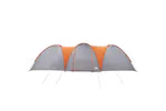 Vidaxl Family Tent Dome 8-person Grey And Orange Waterproof Vidaxl Family Tent Dome 8-person Grey And Orange Waterproof