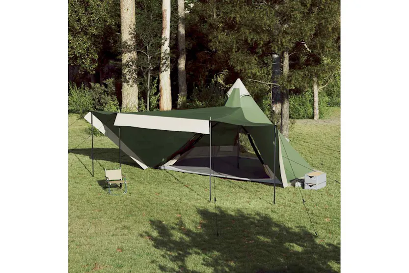 Vidaxl Family Tent Tipi 8-person Green Waterproof Vidaxl Family Tent Tipi 8-person Green Waterproof