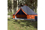 Vidaxl Family Tent Tipi 6-person Grey And Orange Waterproof Vidaxl Family Tent Tipi 6-person Grey And Orange Waterproof