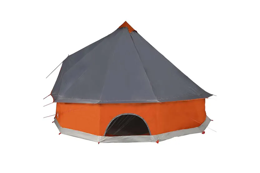 Vidaxl Family Tent Tipi 6-person Grey And Orange Waterproof Vidaxl Family Tent Tipi 6-person Grey And Orange Waterproof