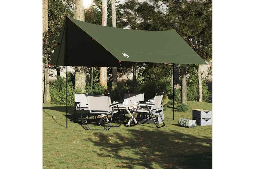 Vidaxl Camping Tarp Olive Green 438x376x212 Cm Waterproof Vidaxl Camping Tarp Olive Green 438x376x212 Cm Waterproof