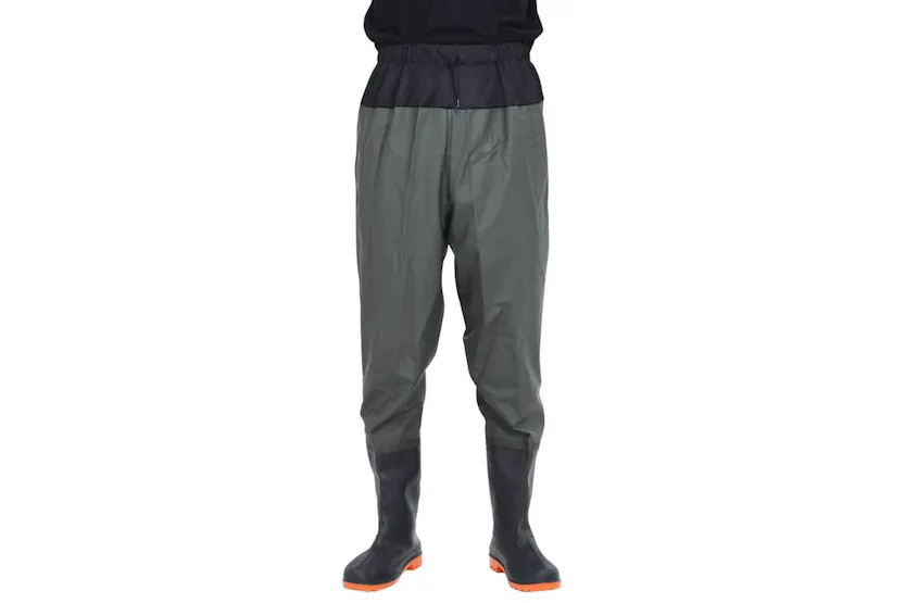 Vidaxl Waist Waders With Boots Dark Green Size 39 Vidaxl Waist Waders With Boots Dark Green Size 39