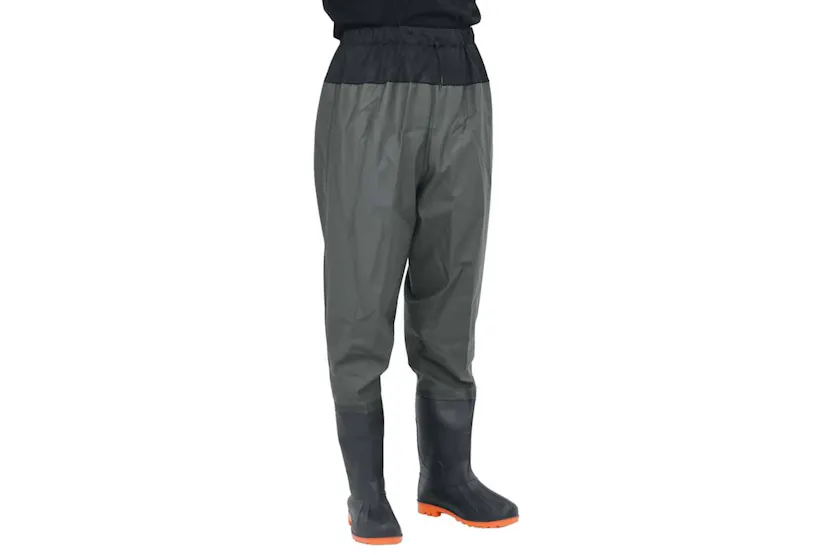 Vidaxl Waist Waders With Boots Dark Green Size 46 Vidaxl Waist Waders With Boots Dark Green Size 46