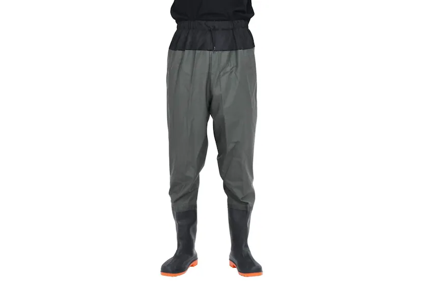 Vidaxl Waist Waders With Boots Dark Green Size 46 Vidaxl Waist Waders With Boots Dark Green Size 46