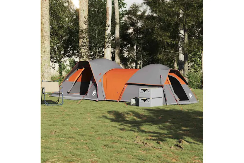 Vidaxl Camping Tent 5-person Grey And Orange Waterproof Vidaxl Camping Tent 5-person Grey And Orange Waterproof