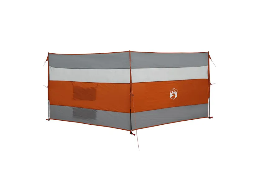 Vidaxl Camping Windbreak Grey And Orange 340x130 Cm Waterproof Vidaxl Camping Windbreak Grey And Orange 340x130 Cm Waterproof
