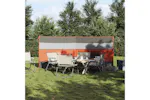 Vidaxl Camping Windbreak Grey And Orange 340x130 Cm Waterproof Vidaxl Camping Windbreak Grey And Orange 340x130 Cm Waterproof