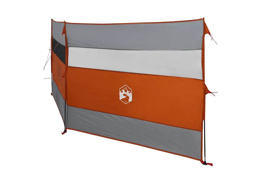 Vidaxl Camping Windbreak Grey And Orange 340x130 Cm Waterproof Vidaxl Camping Windbreak Grey And Orange 340x130 Cm Waterproof