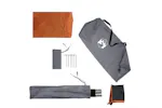 Vidaxl Camping Windbreak Grey And Orange 340x130 Cm Waterproof Vidaxl Camping Windbreak Grey And Orange 340x130 Cm Waterproof