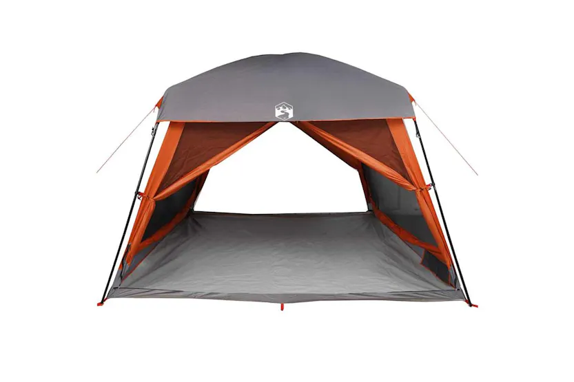 Vidaxl Family Tent Cabin 6-person Grey And Orange Waterproof Vidaxl Family Tent Cabin 6-person Grey And Orange Waterproof