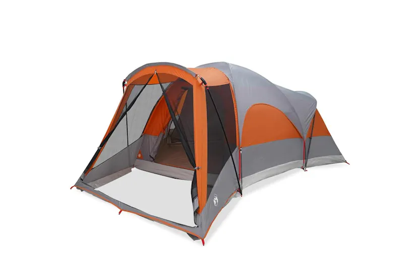 Vidaxl Family Tent Tunnel 8-person Grey And Orange Waterproof Vidaxl Family Tent Tunnel 8-person Grey And Orange Waterproof