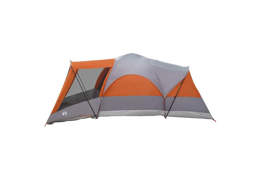 Vidaxl Family Tent Tunnel 8-person Grey And Orange Waterproof Vidaxl Family Tent Tunnel 8-person Grey And Orange Waterproof