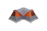 Vidaxl Family Tent Tunnel 8-person Grey And Orange Waterproof Vidaxl Family Tent Tunnel 8-person Grey And Orange Waterproof