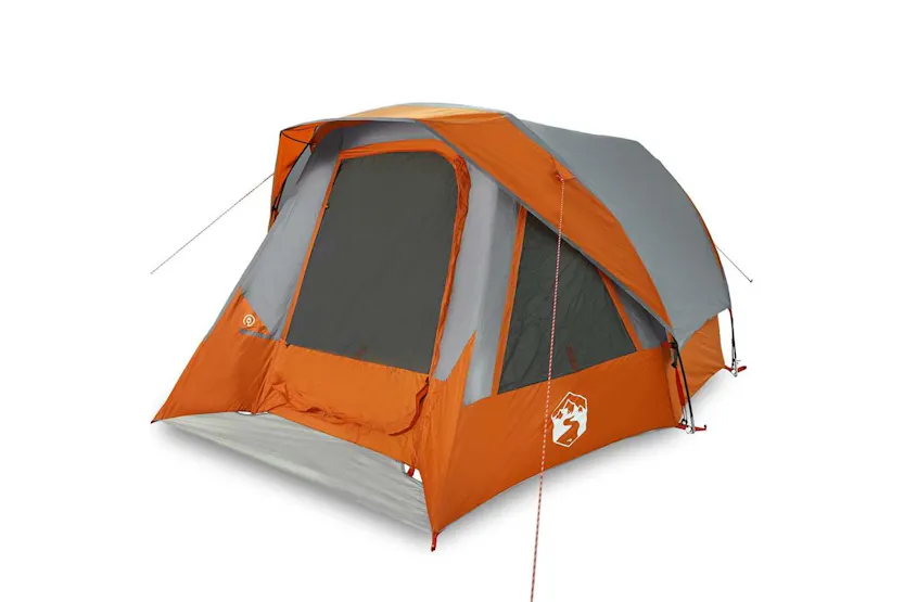 Vidaxl Family Tent Cabin 6-person Grey And Orange Waterproof Vidaxl Family Tent Cabin 6-person Grey And Orange Waterproof