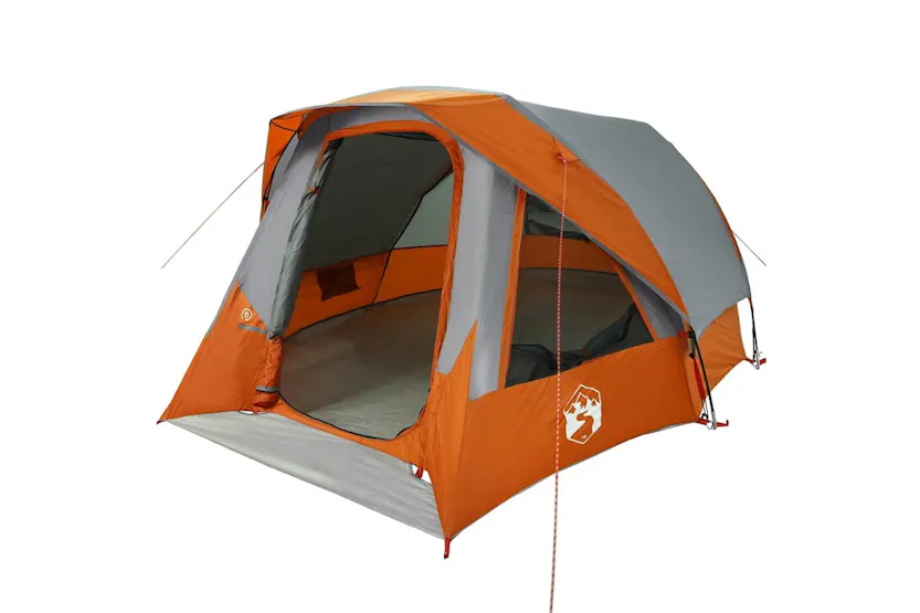 Vidaxl Family Tent Cabin 6-person Grey And Orange Waterproof Vidaxl Family Tent Cabin 6-person Grey And Orange Waterproof