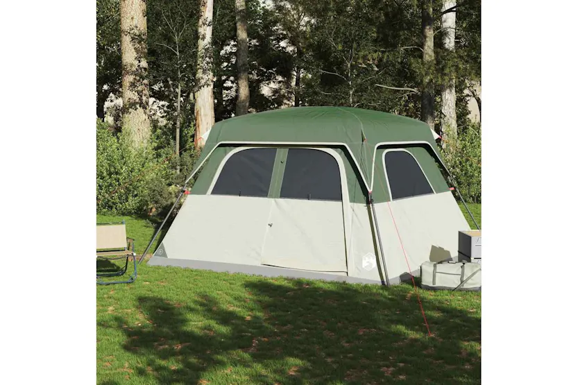 Vidaxl Family Tent Cabin 6-person Green Waterproof Vidaxl Family Tent Cabin 6-person Green Waterproof