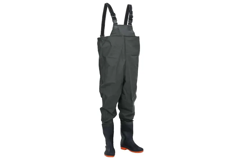 Vidaxl Chest Waders With Boots Dark Green Size 42 Vidaxl Chest Waders With Boots Dark Green Size 42