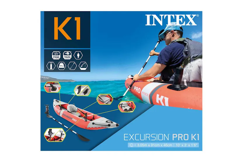 Intex Inflatable Kayak Excursion Pro K1 305x91x46 Cm Intex Inflatable Kayak Excursion Pro K1 305x91x46 Cm