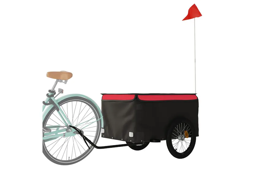 Vidaxl Bike Trailer Black And Red 45 Kg Iron Vidaxl Bike Trailer Black And Red 45 Kg Iron
