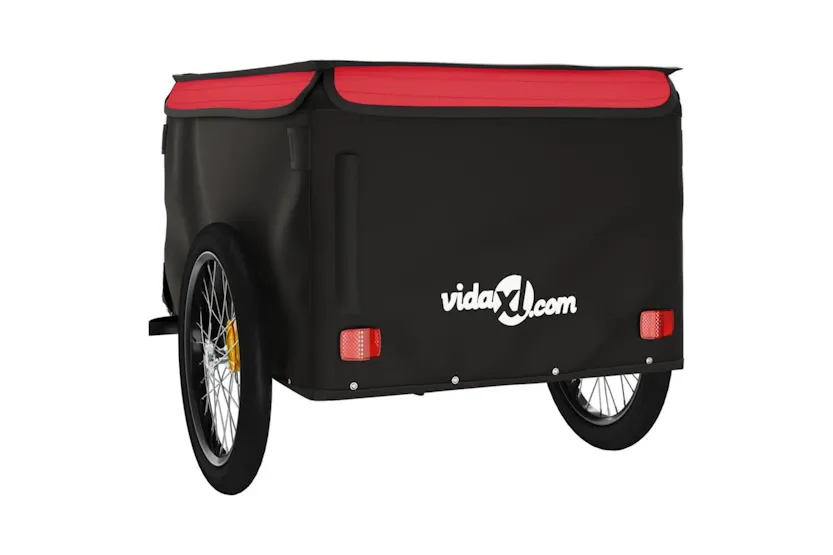 Vidaxl Bike Trailer Black And Red 45 Kg Iron Vidaxl Bike Trailer Black And Red 45 Kg Iron